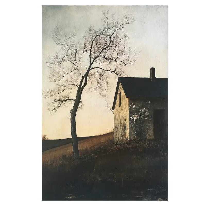 Andrew Wyeth Evening at Kuerners Print 100% Australian Made 40x60cm Stretched Canvas Ready to Hang