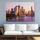 Brisbane City Morning Sun Shine View Print 100% Australian Made Stretched Canvas Ready to Hang - AU-101