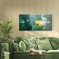 Green Abstract Oil Texture Wall Art Canvas Office Home Room Framed 120x60 cm
