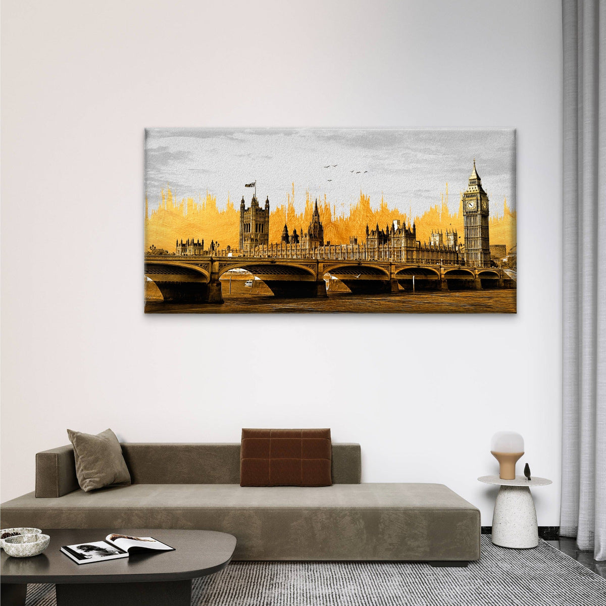 Big Ben London England UK Wall Art Canvas Office Home Room Framed 120x60cm
