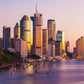 Brisbane City Morning Sun Shine View Print 100% Australian Made Stretched Canvas Ready to Hang - AU-101