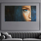 Abstract Half Woman'S Face Wall Art wall canvas office home room framed 120x60cm