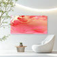 Crimson Gilded Fluid Art Wall Art Canvas Office Home Room Framed 80x45cm
