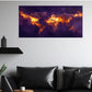 Contemporary World map Wall Art wall canvas office home room framed 120x60cm