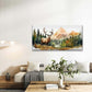Deer in a Forest Mountain Scen Wall Art Canvas Office Home Room Framed 80x45cm