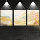 3pcs Watercolor Soft Scenery Elegant Painting Metal Print Ready to Hang Art