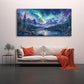 Abstract Snow Mountain Forest Vibrant Wall Art canvas office home room framed 120x60cm