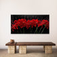 Featuring Red Blooms Wall Art Canvas Office Home Room Framed 120x60cm
