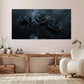 Black Rose wall canvas office home room framed 120x60cm