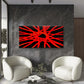 Bright Red Light Abstract Wall Art Canvas Office Home Room Framed 80x45cm