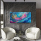 Pastel Galaxy Abstract Swirl Wall Art Canvas Office Home Room Framed 80x45cm