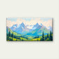 Alpine Valley Canvas Art Wall Art Canvas Office Home Room Framed 120x60cm