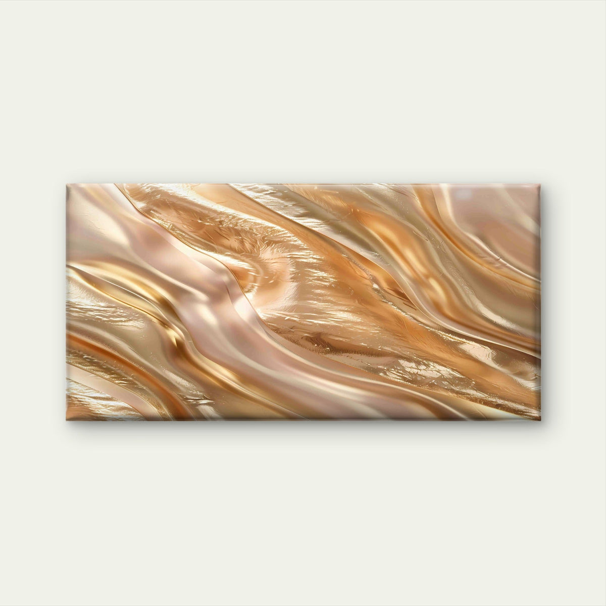 Liquid Satin Flowing Wave Wall Art Canvas Office Home Room Framed 120x60cm