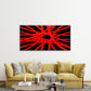 Bright Red Light Abstract Wall Art Canvas Office Home Room Framed 120x60cm