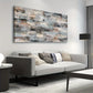 Gray Abstract Grey Brown Wall Art canvas office home room framed 120x60cm