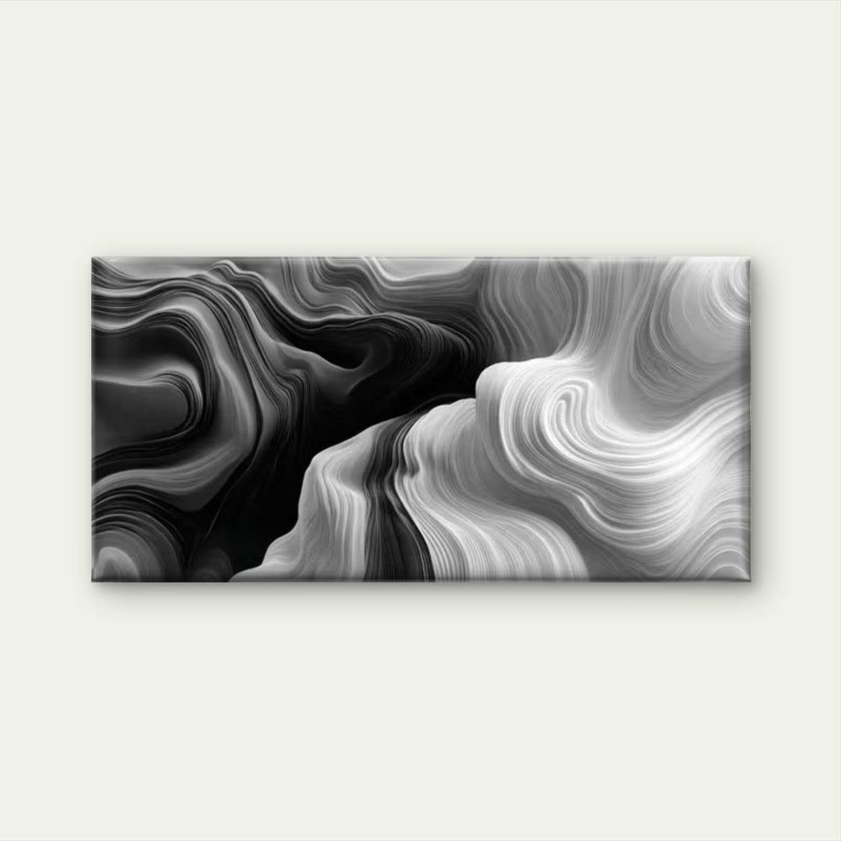 Minimalist & Swirling Pattern Wall Art Canvas Office Home Room Framed 80x45cm