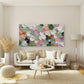 Soft Pastel Floral Abstract Wall Art Canvas Office Home Room Framed 120x60cm