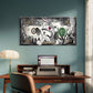 Running Rabbit Money Print Wall Art Canvas Office Home Room Framed 120x60cm