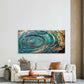 Golden Circular Textures Wall Art Canvas Office Home Room Framed 120x60cm