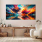 Vibrant Sunset-Inspired Swirling Design Wall Art wall canvas office home room framed 120x60cm
