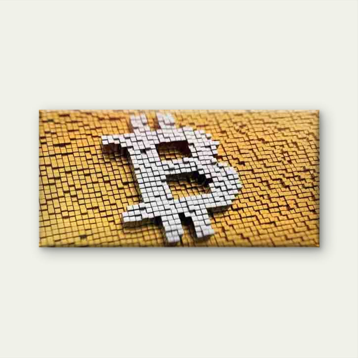 Minimalist ₿ Symbol Painting Wall Art Canvas Office Home Room Framed 120x60cm