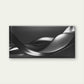 Shades Of Grey Waves Wall Art Canvas Office Home Room Framed 120x60cm