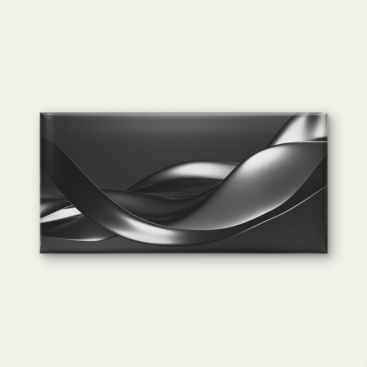 Shades Of Grey Waves Wall Art Canvas Office Home Room Framed 120x60cm