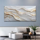 Abstract Wave Geometric Wave Pattern Wall Art Canvas Office Home Room Framed 80x45cm