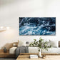 Wave And Sea Foam Pattern Wall Art Canvas Office Home Room Framed 80x45cm