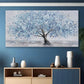Blue Tree wall canvas office home room framed 120x60cm