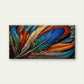 Vibrant Multicolored Feather Wall Art Canvas Office Home Room Framed 120x60cm
