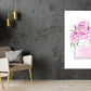 Pink Flowers & Pink Perfume Bottle Fashion Print 100% Australian Made Stretched Canvas Ready to Hang - FS - 151