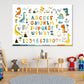 Alphabet with Numbers & Animals Print 100% Australian Made Stretched Canvas Ready to Hang - NK-120