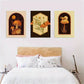 3pcs Boho Chic Butterfly & Bullfrog Mushrooms Metal Print Ready to Hang Art