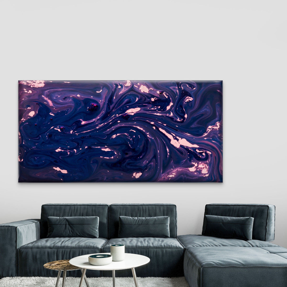 Abstract Fluid Art Background Wall Art Canvas Office Home Room Framed 80x45cm