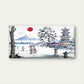 Japanese Landscape with a Pagod Wall Art Canvas Office Home Room Framed 120x60cm