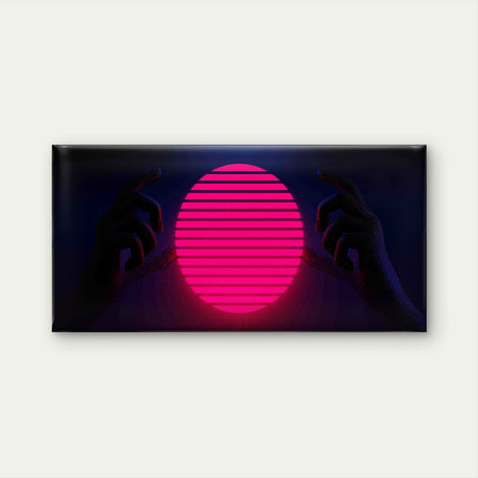 Futuristic Cyberpunk City Wall Art Canvas Office Home Room Framed 80x45cm