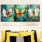 3pcs Butterfly Painting Metal Print Ready to Hang Art