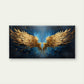 Gold Angel Wings Blue Oil Painting Wall Art Canvas Office Home Room Framed 120x60cm