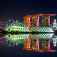 Cityscape Night Singapore Wall Art Canvas Office Home Room Framed 80x45cm