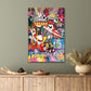 Graffiti Art of Cartoon Character on Skateboard Painting Print 100% Australian Made 40x60cm Stretched Canvas Ready to Hang