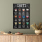 Quench Your Thirst with Chalkboard Menu Filled with Shots Print 100% Australian Made 40x60cm Stretched Canvas Ready to Hang