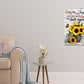 Sunflower Vase with Butterflies Quote Print 100% Australian Made 40x60cm Stretched Canvas Ready to Hang