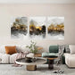 3pcs Abstract Black Oil Paintings Metal Print Ready to Hang Art
