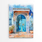 Blue Door with Potted Plants Painting Print 100% Australian Made 40x60cm Stretched Canvas Ready to Hang