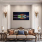 Cityscape Night Singapore Wall Art Canvas Office Home Room Framed 80x45cm