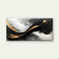 Elegant Abstract Black And Gold Wall Art Canvas Office Home Room Framed 120x60cm