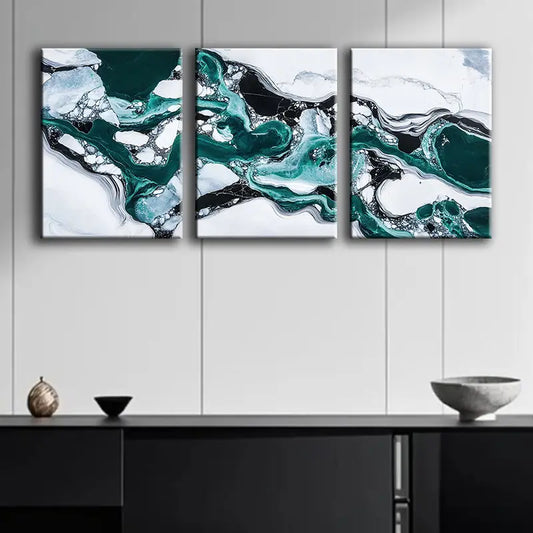 3pcs Antarctic Ice Shelf  Metal Print Ready to Hang Art