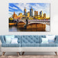 Princes bridge & Melbourne City Morning Sunrise Print 100% Australian Made Stretched Canvas Ready to Hang - AU-122