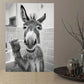 Whimsical Donkey Brushing Teeth Canvas Art Print 100% Australian Made 40x60cm Stretched Canvas Ready to Hang